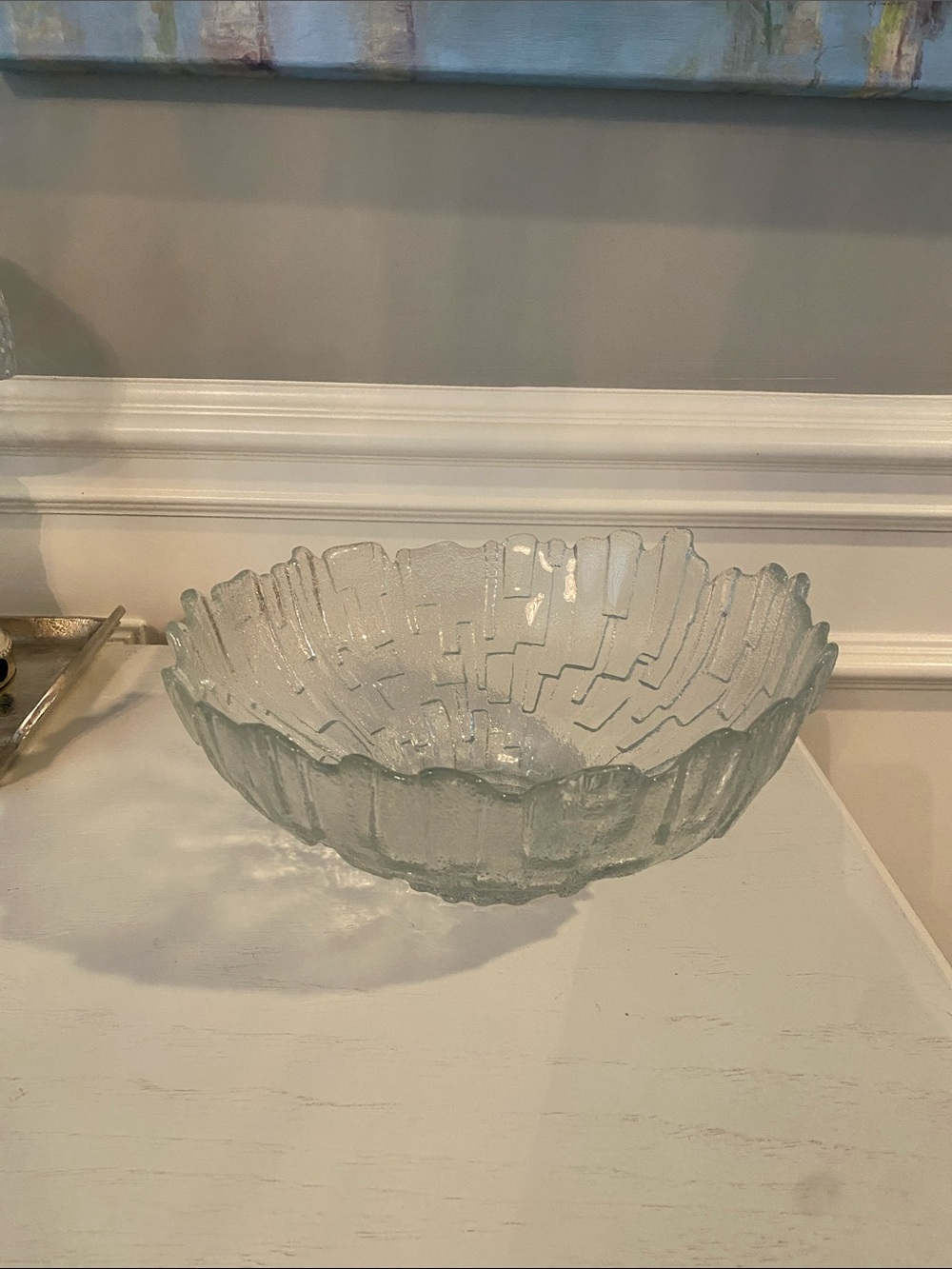 RARE vintage Ravenhead "Flair" glass bowl from the 1970s.